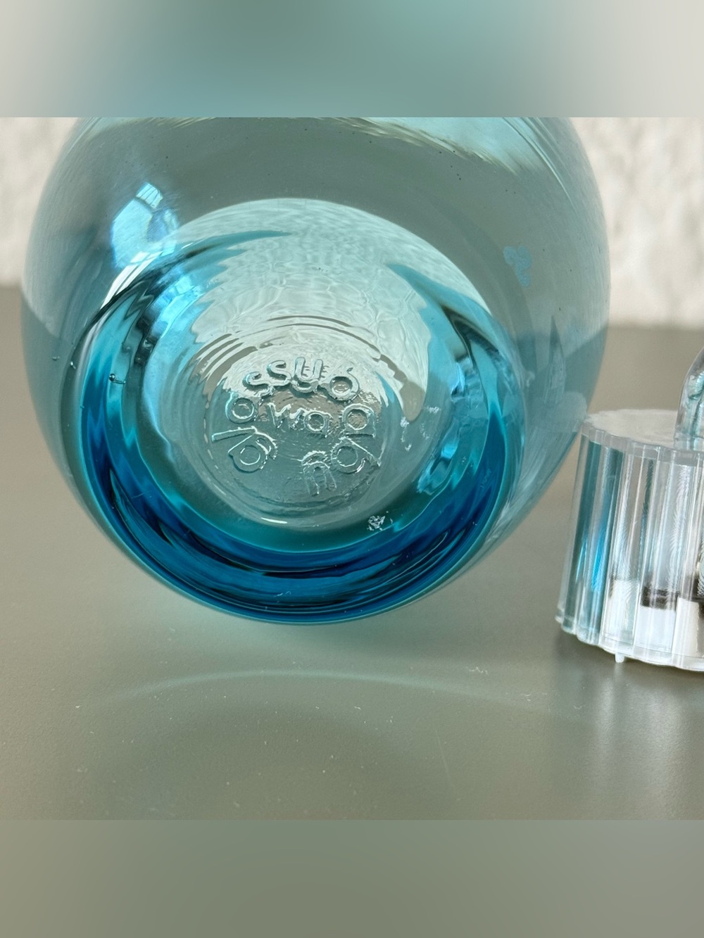 glassybaby blue eye hand-blown glass candle holder - Picture 6 of 8